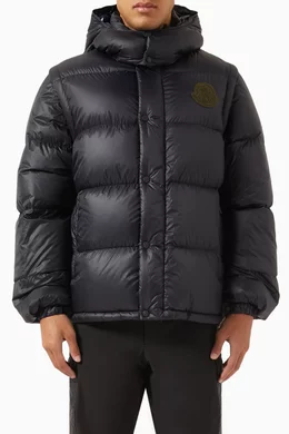 Moncler mens down jacket black with hood clearance
