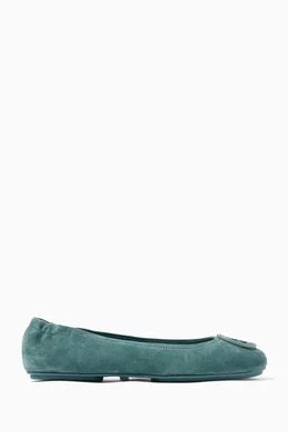 Suede tory burch flats cheap