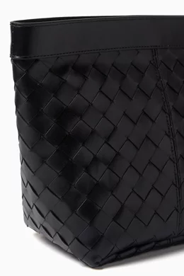 Buy Bottega Veneta Black Medium Flip Flap Prism Pouch in