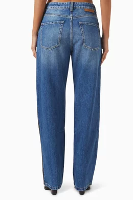Buy Stella McCartney Brown Chaps High-Rise Straight-leg