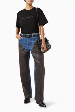 Buy Stella McCartney Brown Chaps High-Rise Straight-leg