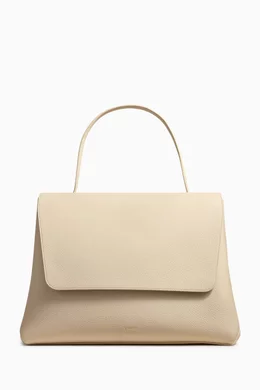 Buy Khaite Neutral Large Lia Top Handle Bag in Grained Leather For Women Online Ounass UAE