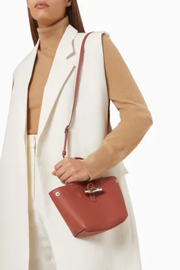 Buy Longchamp Brown XS Le Roseau Tote Bag in Leather For Women Online Ounass UAE