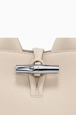 Buy Longchamp Neutral LE ROSEAU HANDBAG XS MINI TOTE BAG IN COWHIDE LEATHER WITH SILVER HARDWARE AND STRAP Light Beige One Size 217634215 For Women