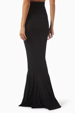 ワンピース NENSI DOJAKA Women Mid Skirts NDSS23KT018BLACK Black Buy Nensi Dojaka Black High-rise Gown Skirt in Viscose