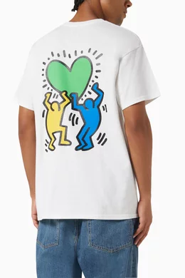Buy WACKO MARIA White Keith Haring Type-2 T-shirt in Cotton