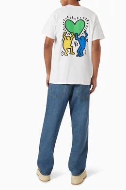 Buy WACKO MARIA White Keith Haring Type-2 T-shirt in Cotton
