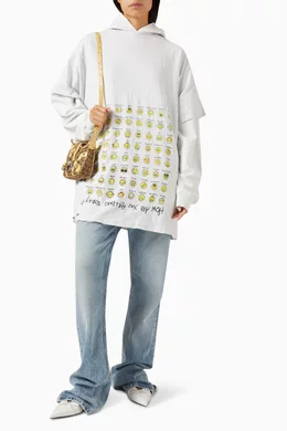 BALENCIAGA HOW ARE YOU FEELING TODAY Tシャツ 半袖 コットン Balenciaga How Are You Feeling Today Oversized T-Shirt