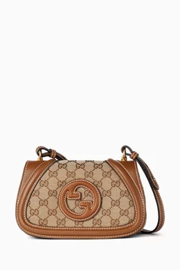 Buy Gucci Brown Mini Blondie Shoulder Bag in Supreme GG Canvas Leather For Women Online Ounass UAE
