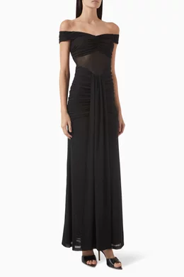 Buy Mossman Black Rebound Off shoulder Maxi Dress For Women Online Ounass UAE
