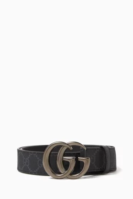 Buy Gucci Black Monogram Belt in GG Canvas For Men Online Ounass UAE