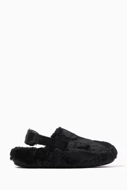 Furry sandals nike store