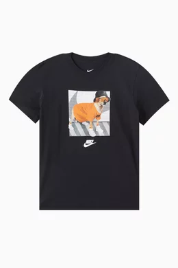 Buy Nike Black Graphic Print T-shirt in Cotton For Boys Online