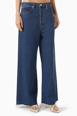 Buy Frame Blue Le Low Baggy Wide-leg Jeans in Denim For Women