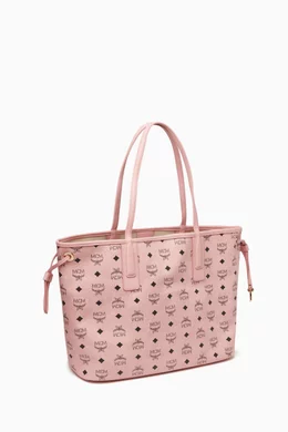 Buy MCM Pink Reversible Liz Shopper Bag in Visetos For Women