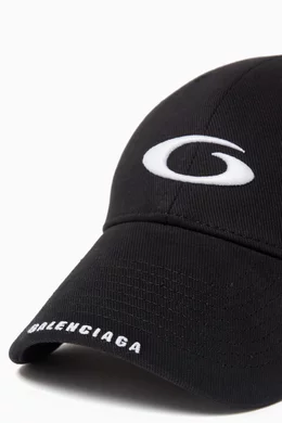 Buy Balenciaga Black Loop Sports Icon Embossed Cap in Cotton