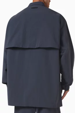 Buy Fear of God Essentials Blue Overshirt in Military Nylon