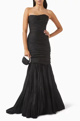 Strapless black mermaid dress 2025
