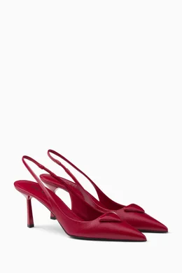 Buy Prada Red Décolleté 55 Slingback Pumps in Patent