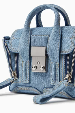 Buy 3.1 Phillip Lim Blue Pashli Nano Satchel Bag in Denim For Women Online Ounass UAE