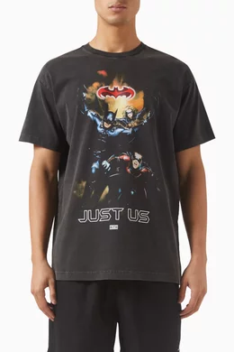 激安本物 Kith Buy Black Cotton in T-shirt Vintage Us Just Batman x トップス