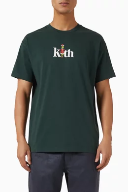 ☆ KITH x THE GRINCH serif tee コラボTシャツ ☆ Kith x The Grinch Ornament Vintage Tee Sandrift Men's - FW24