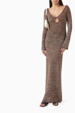 asta resort brown dress Asta Resort Brown Long Sleeve Mini Dress by Asta Resort