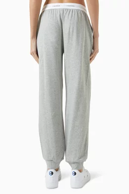 Buy Calvin Klein Grey Modern Lounge Sweatpants in Cotton terry For Women Online Ounass UAE