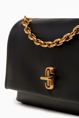 Buy Marc Jacobs Black The Dual Chain Wallet Bag in Leather For