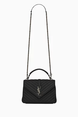 Buy SAINT LAURENT Black Medium College Shoulder Bag in Quilted Leather For Women Online Ounass UAE