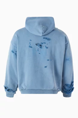 パーカー・フーディ BALENCIAGA Light-blue cotton sweatshirt (767877TSVG6 1463) Buy Balenciaga Blue Unisex Layered Medium Fit Hoodie in