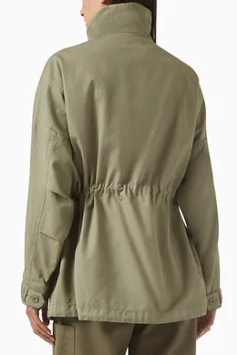 WEEKEND MAX MARA コットン キャンバス ジャケット BASTIA Cotton canvas jacket, sage green | 