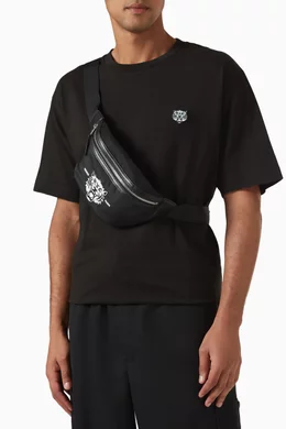【送料&関税込】Kenzo Varsity Belt Bag Kenzo Varsity Belt Bag - Black - Men | FE65SA607F2799
