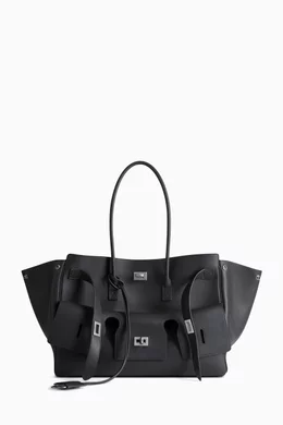 Buy Balenciaga Black Medium Bel Air Carryall Bag in Calfskin For