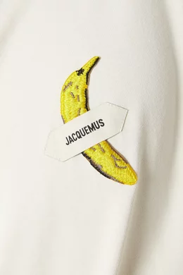 Buy Jacquemus White The Banane T-shirt in Cotton For Men
