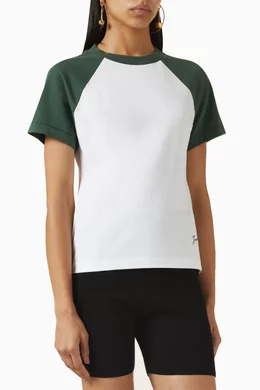 Buy Jacquemus Green Le Mini Baseball T-shirt in Cotton Blend