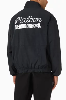 Buy Neighborhood Black x Malbon Golf Camo Jacket in Nylon