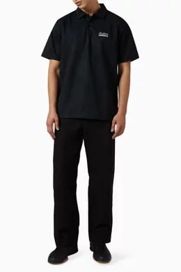 Buy Neighborhood Black x Malbon Golf Polo Shirt in Cotton For Men