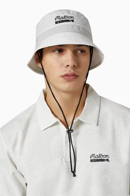 Buy Neighborhood White x Malbon Golf Bucket Hat in Nylon-taffeta