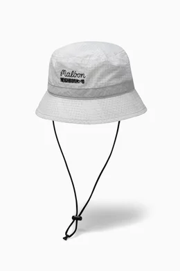 メンズウェア NEIGHBORHOOD X MALBON GOLF BUCKET HAT Buy Neighborhood White x Malbon Golf Bucket Hat in Nylon-taffeta