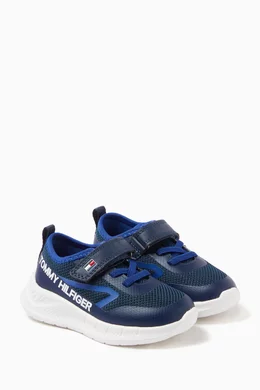 Buy Tommy Hilfiger Blue Connor Colour block Low Cut Sneakers For Boys Online Ounass UAE