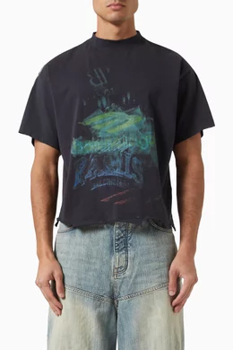 【BALENCIAGA】DIY IMPRINT CROPPED ロングスリーブ Tシャツ BALENCIAGA】Diy Imprint Cropped ロングスリーブ Tシャツ