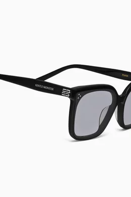 Buy Gentle Monster Black Piana 01 Sunglasses in Acetate For UNISEX
