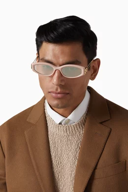 Buy Gentle Monster Pink Solid Loop P7 Sunglasses in Acetate