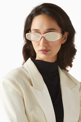 Buy Gentle Monster Pink Solid Loop P7 Sunglasses in Acetate