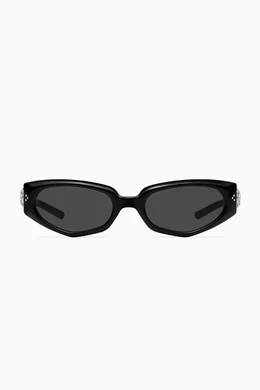 Buy Gentle Monster Black Ruvy Van 01 Sunglasses in Acetate