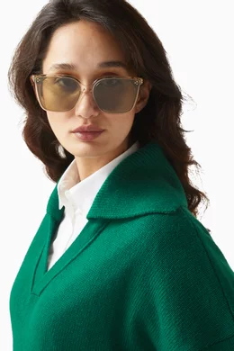 Buy Gentle Monster Brown Piana BRC18 Sunglasses in Acetate For