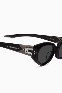 Buy Gentle Monster Black Devon 01 Sunglasses in Acetate For UNISEX