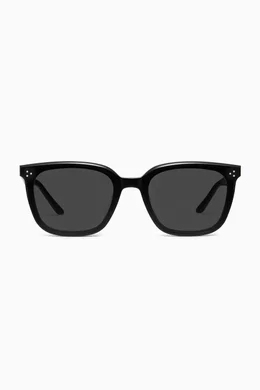 Buy Gentle Monster Black By Row 01 Sunglasses in Acetate For