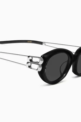 Buy Gentle Monster Black Kunst 01 Sunglasses in Acetate For UNISEX